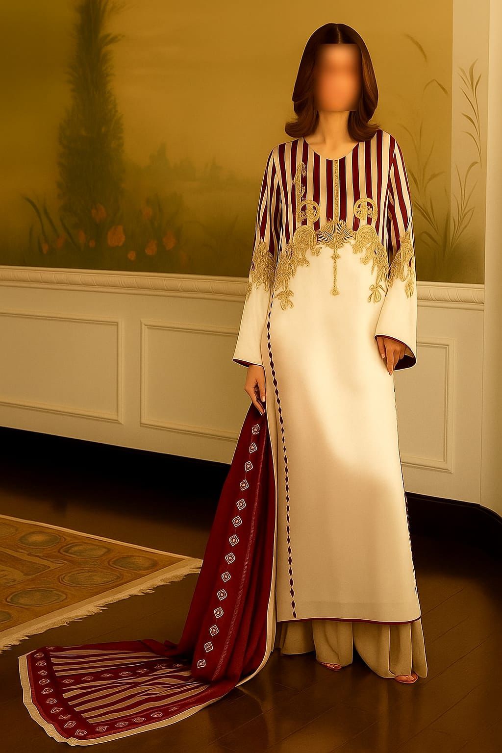 WINTER SILK DIGITAL PRINTED 3-PIECE - SD#55